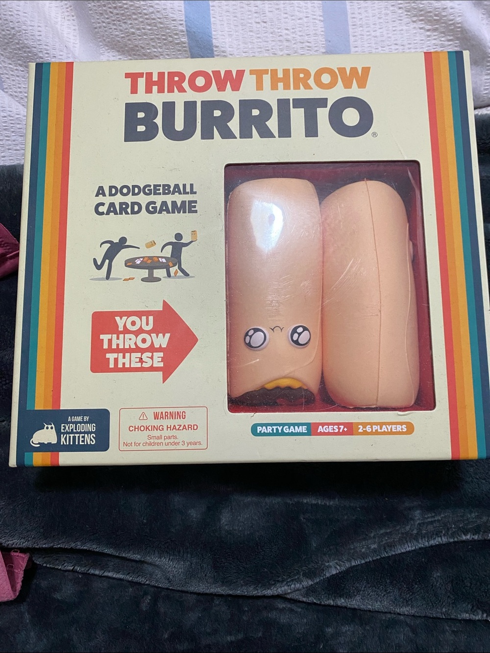 Throw Throw Burrito Party Game - Beige Plush Burritos
